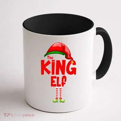 The King Elf Christmas Coffee Mug back