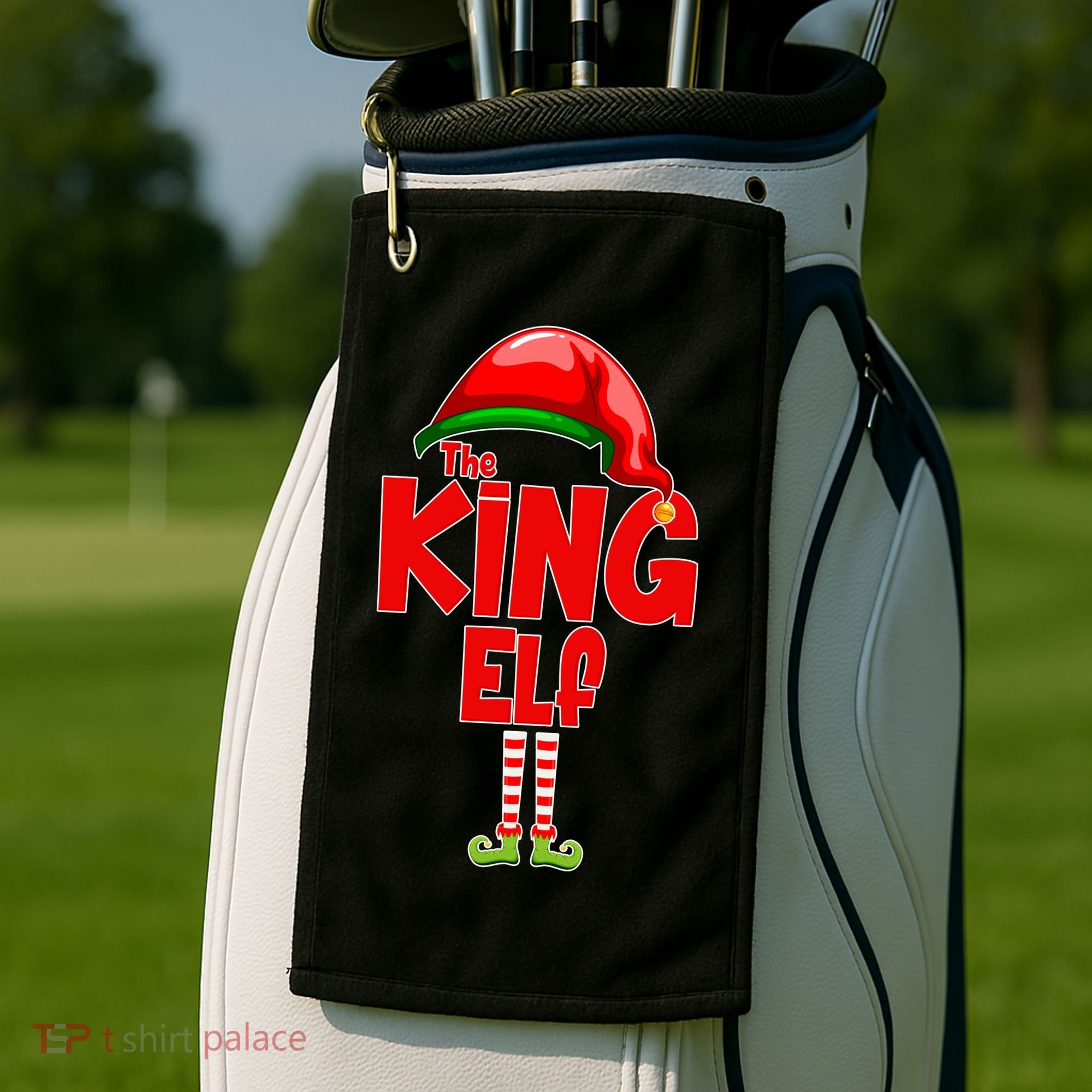 The King Elf Christmas Golf Towel