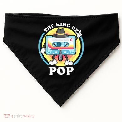 The King of Pop Retro Cassette Tape USA-Made Doggie Bandana