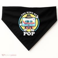 The King of Pop Retro Cassette Tape USA-Made Doggie Bandana thumb 0