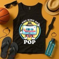 The King of Pop Retro Cassette Tape Tank Top thumb 4
