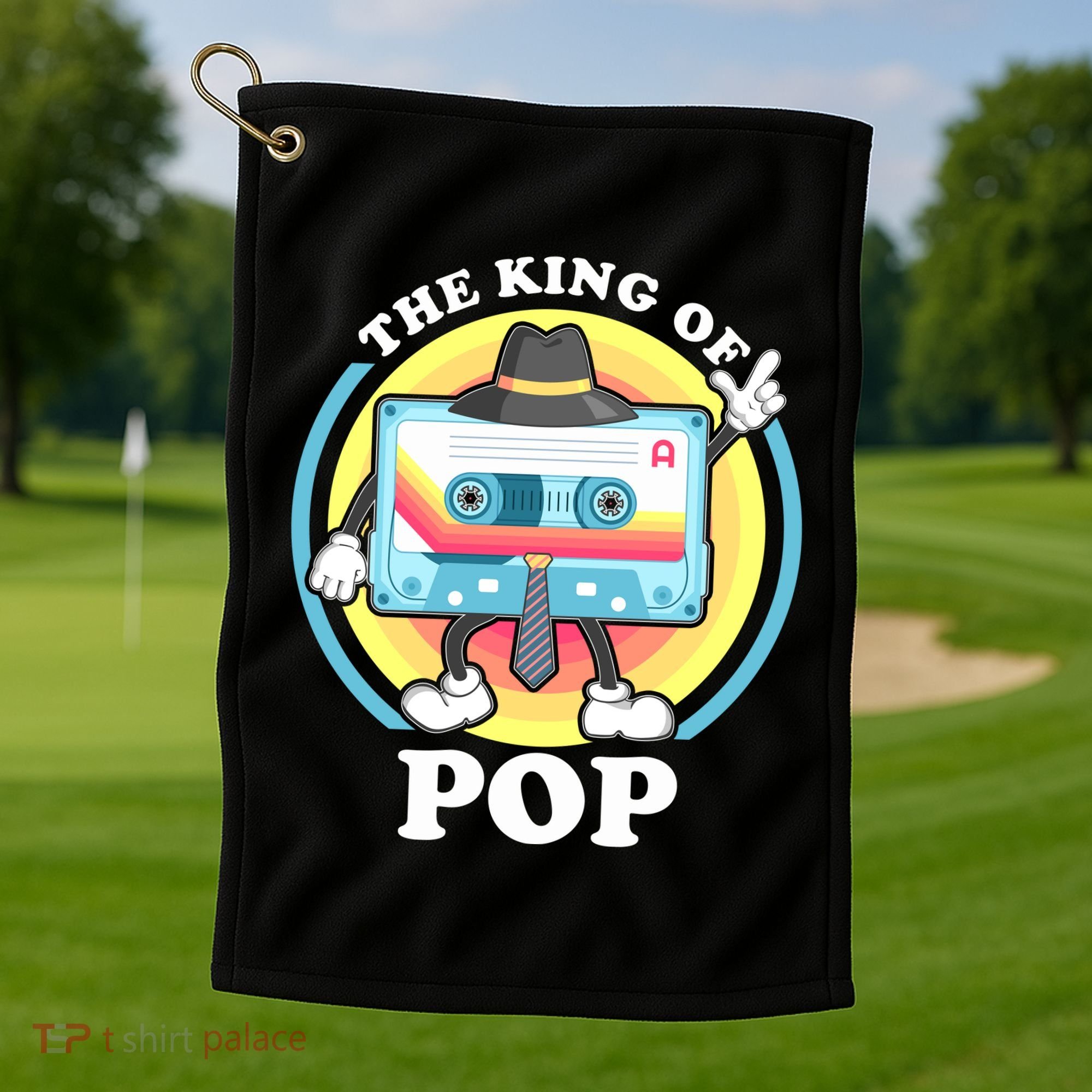 The King of Pop Retro Cassette Tape Golf Towel
