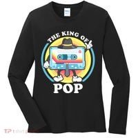 The King of Pop Retro Cassette Tape Women's Long Sleeve Shirt thumb 0