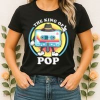 The King of Pop Retro Cassette Tape Women's T-Shirt thumb 2