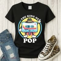 The King of Pop Retro Cassette Tape Women's T-Shirt thumb 3