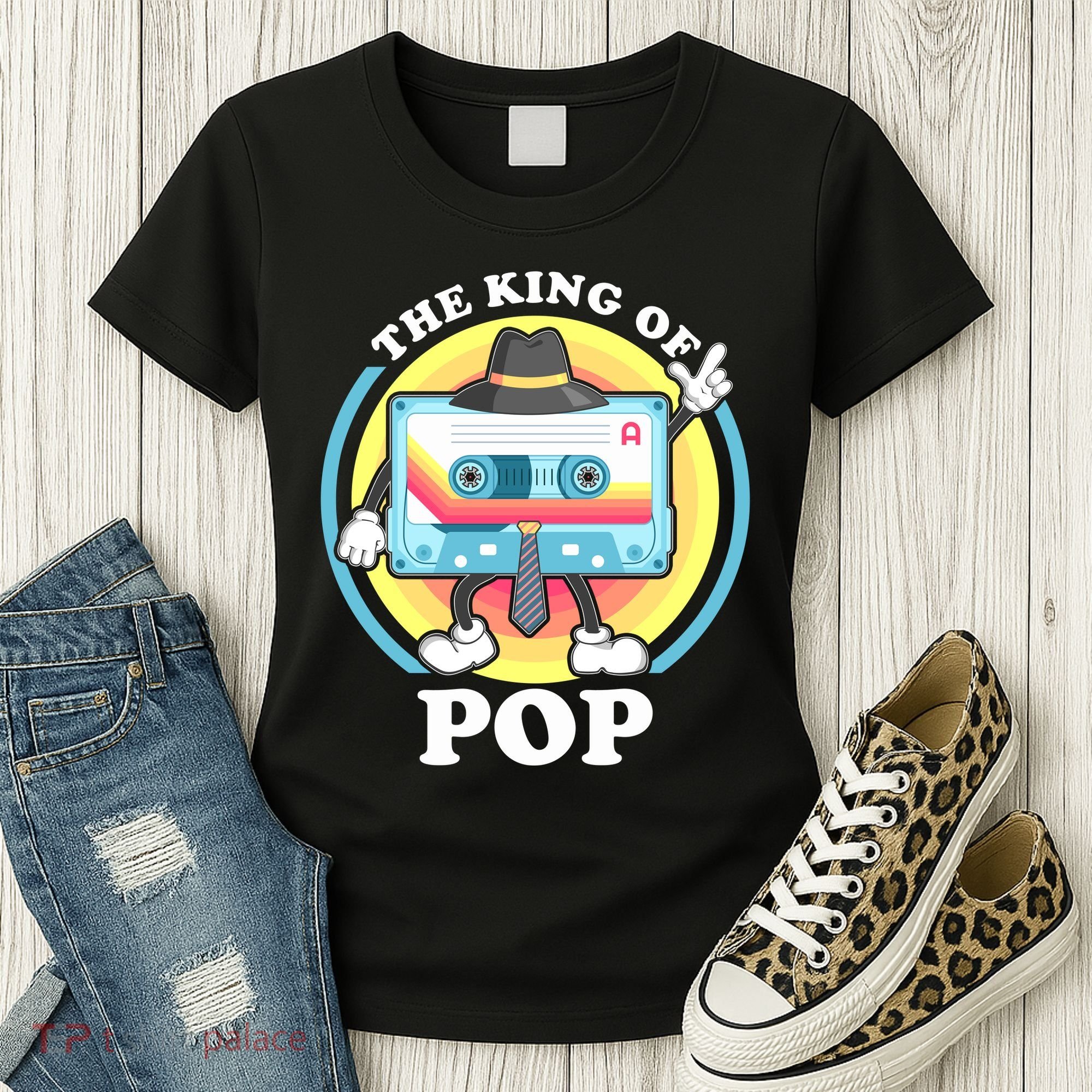 The King of Pop Retro Cassette Tape Women's T-Shirt