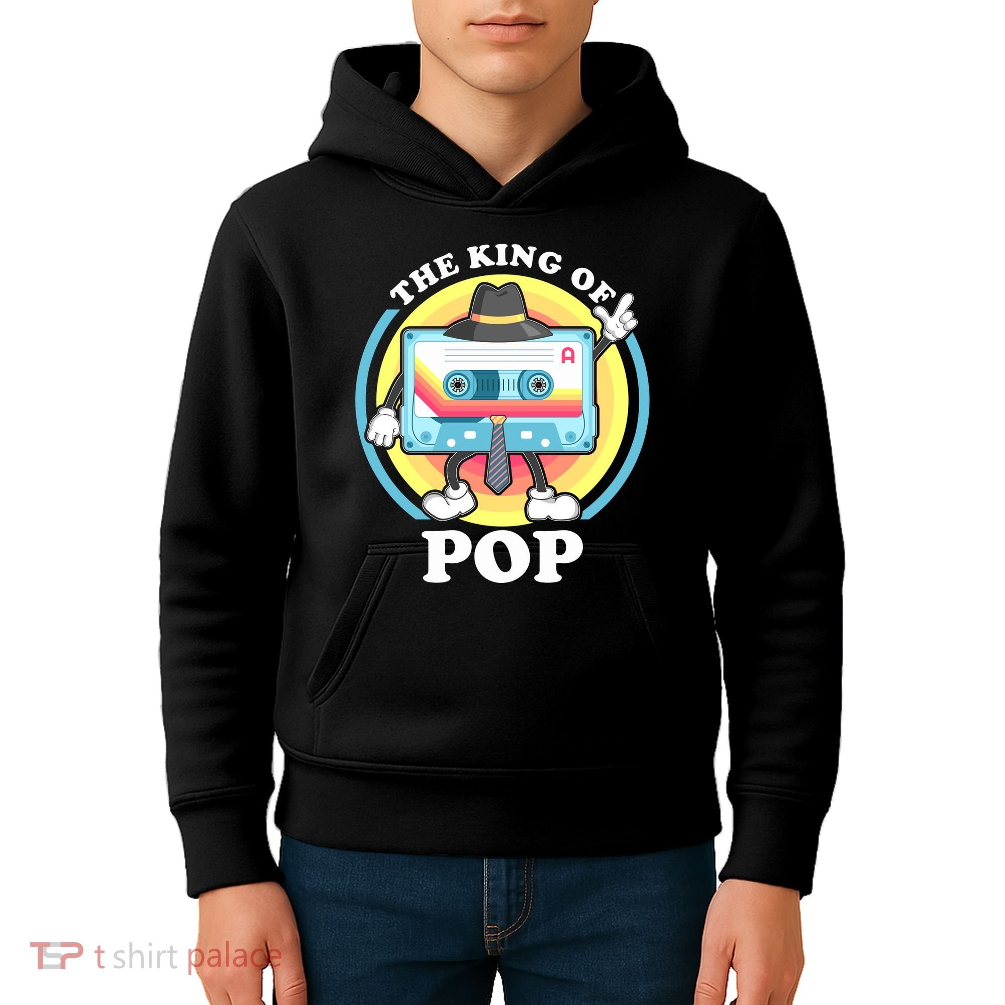 The King of Pop Retro Cassette Tape Kids Hoodie