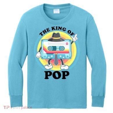 The King of Pop Retro Cassette Tape Kids Long Sleeve Shirt
