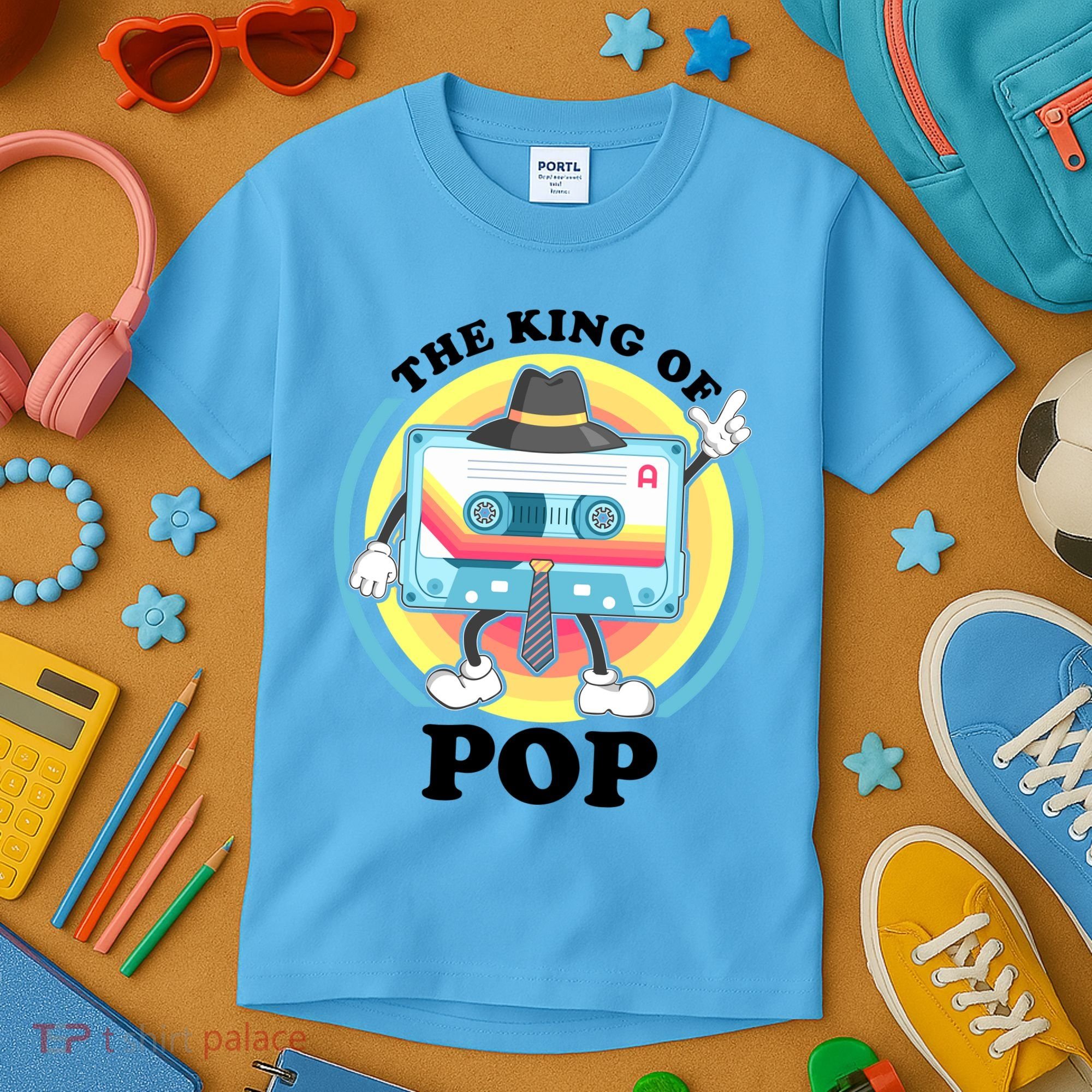 The King of Pop Retro Cassette Tape Kids T-Shirt