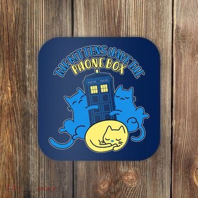 The Kittens Have The Phone Box Coaster