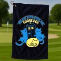 The Kittens Have The Phone Box Golf Towel thumb 1