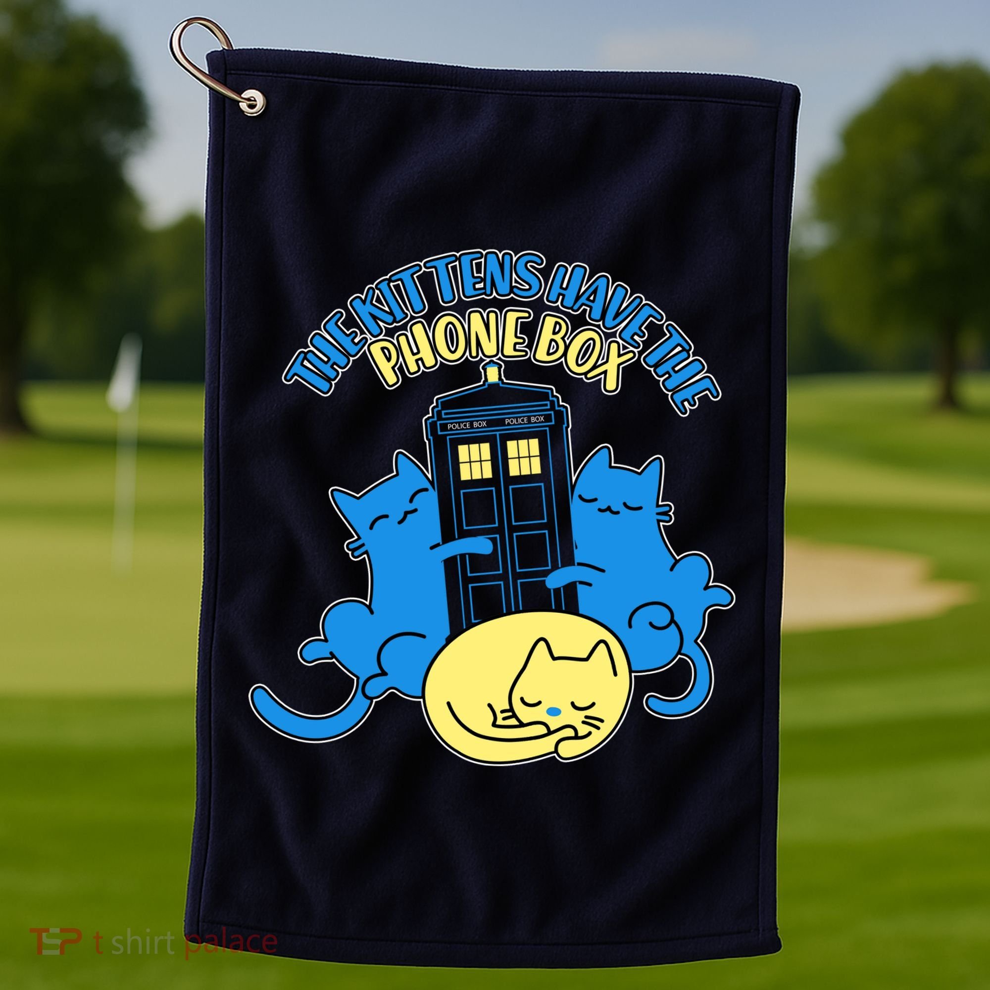 The Kittens Have The Phone Box Golf Towel