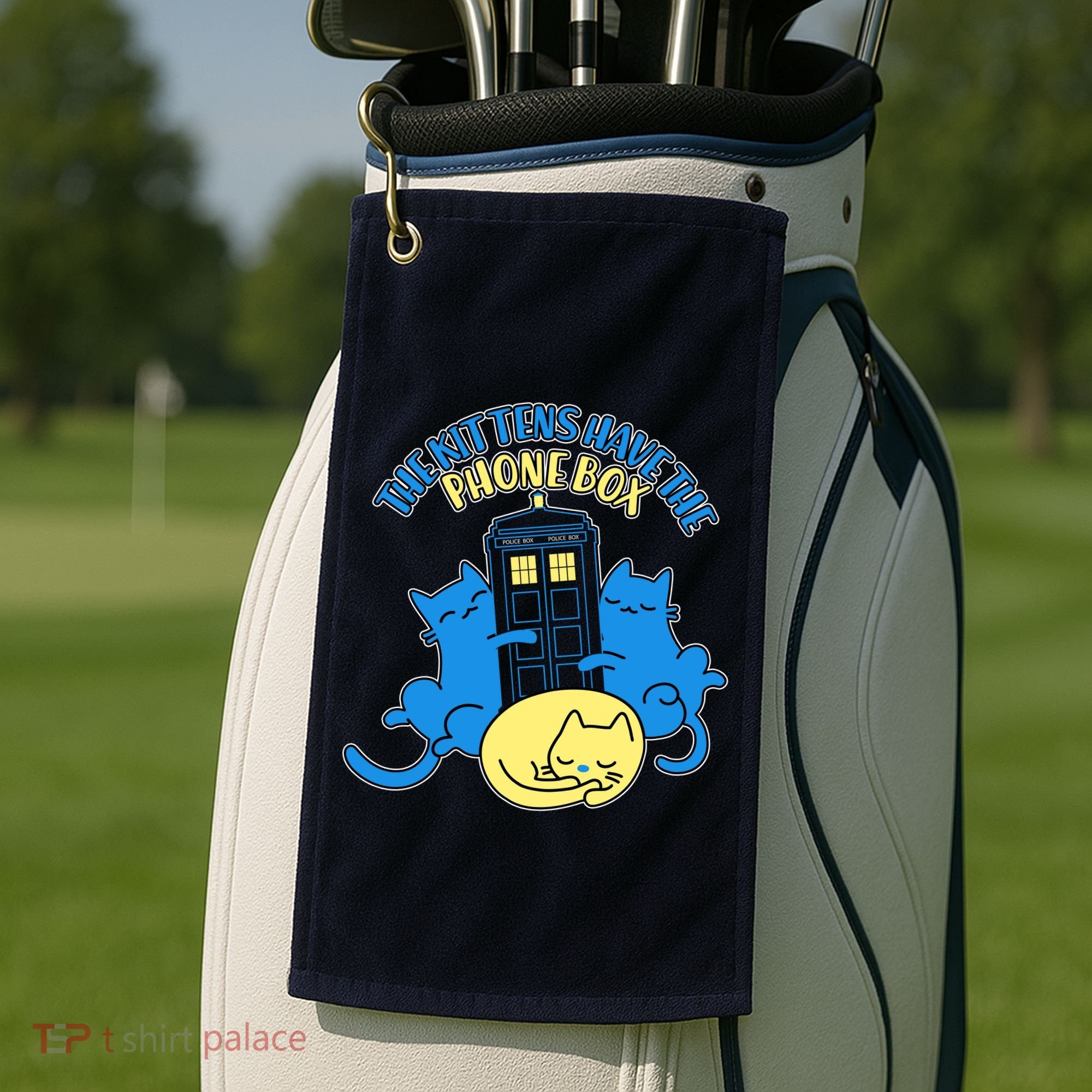 The Kittens Have The Phone Box Golf Towel