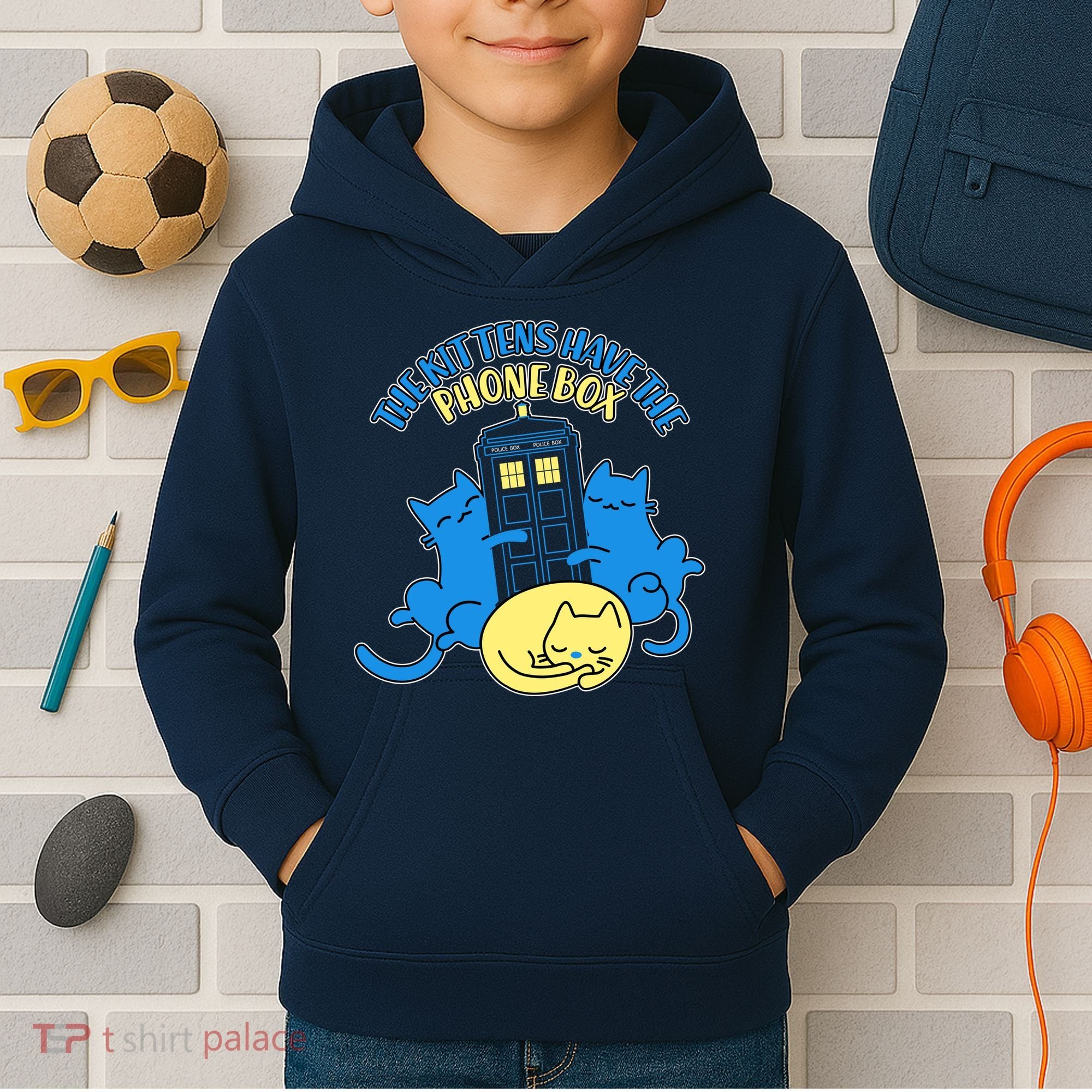 The Kittens Have The Phone Box Kids Hoodie