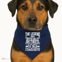 The Legend Has Officially Retired USA-Made Doggie Bandana thumb 1
