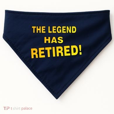 The Legend Has Retired USA-Made Doggie Bandana
