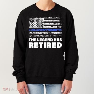 The Legend Has Retired Blue Thin Line Women's Sweatshirt