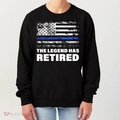 The Legend Has Retired Blue Thin Line Women's Sweatshirt