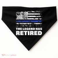The Legend Has Retired Blue Thin Line USA-Made Doggie Bandana thumb 0