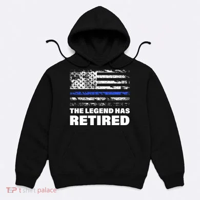 The Legend Has Retired Blue Thin Line Hoodie