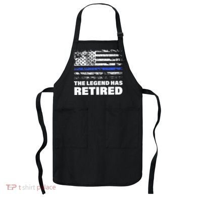 The Legend Has Retired Blue Thin Line Apron