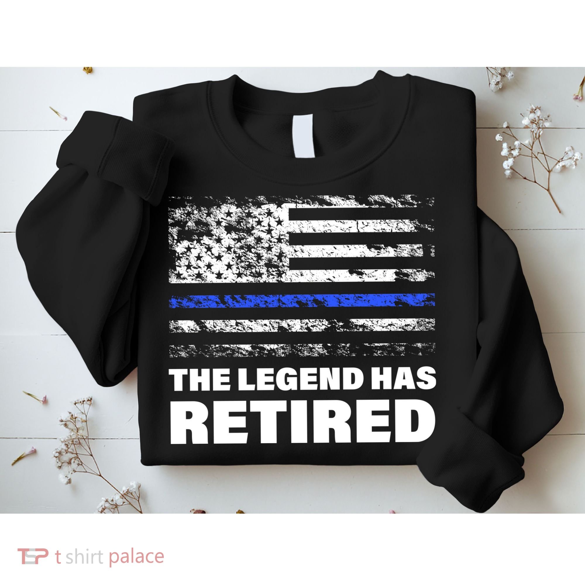 The Legend Has Retired Blue Thin Line Sweatshirt