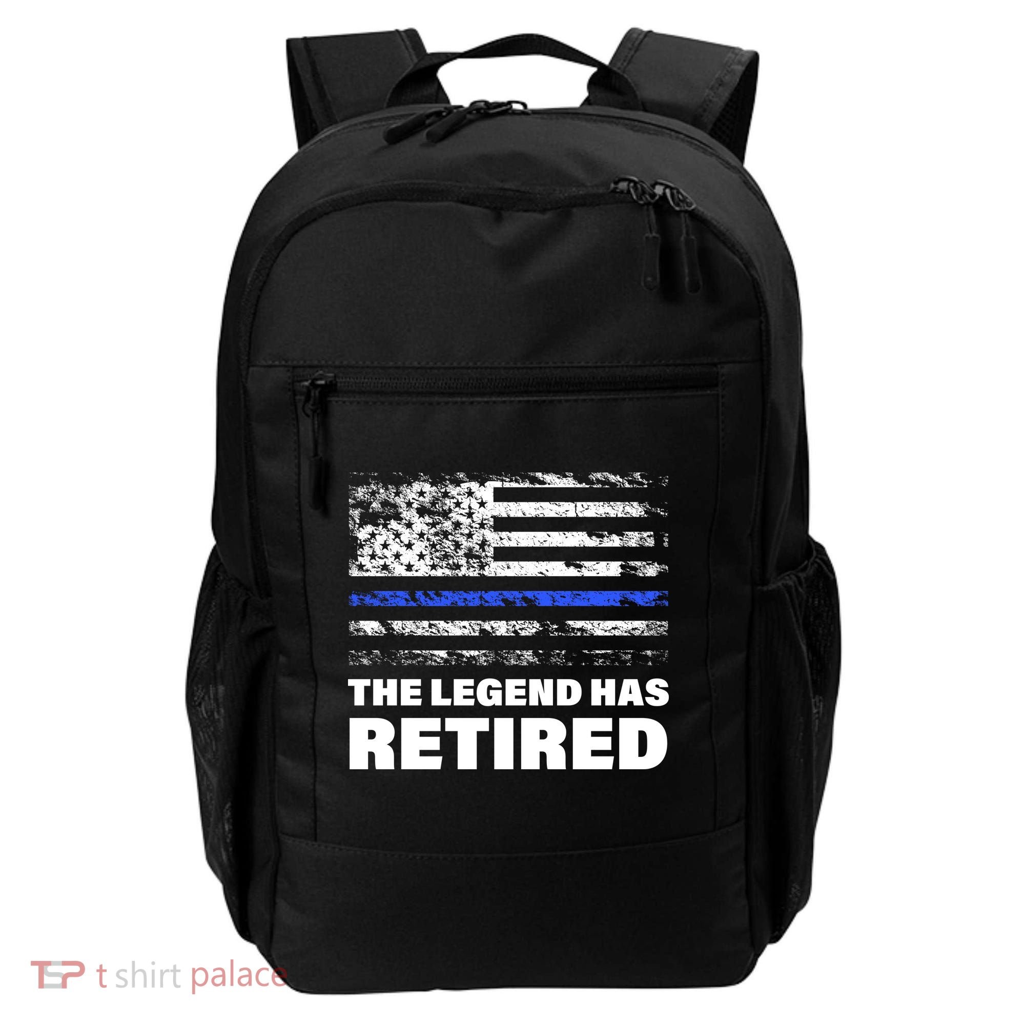 The Legend Has Retired Blue Thin Line Backpack