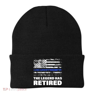 The Legend Has Retired Blue Thin Line Beanie