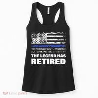 The Legend Has Retired Blue Thin Line Women's Tank Top thumb 0