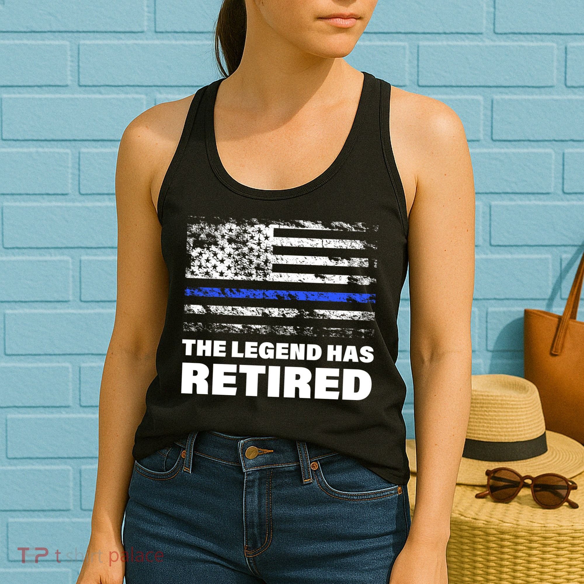 The Legend Has Retired Blue Thin Line Women's Tank Top