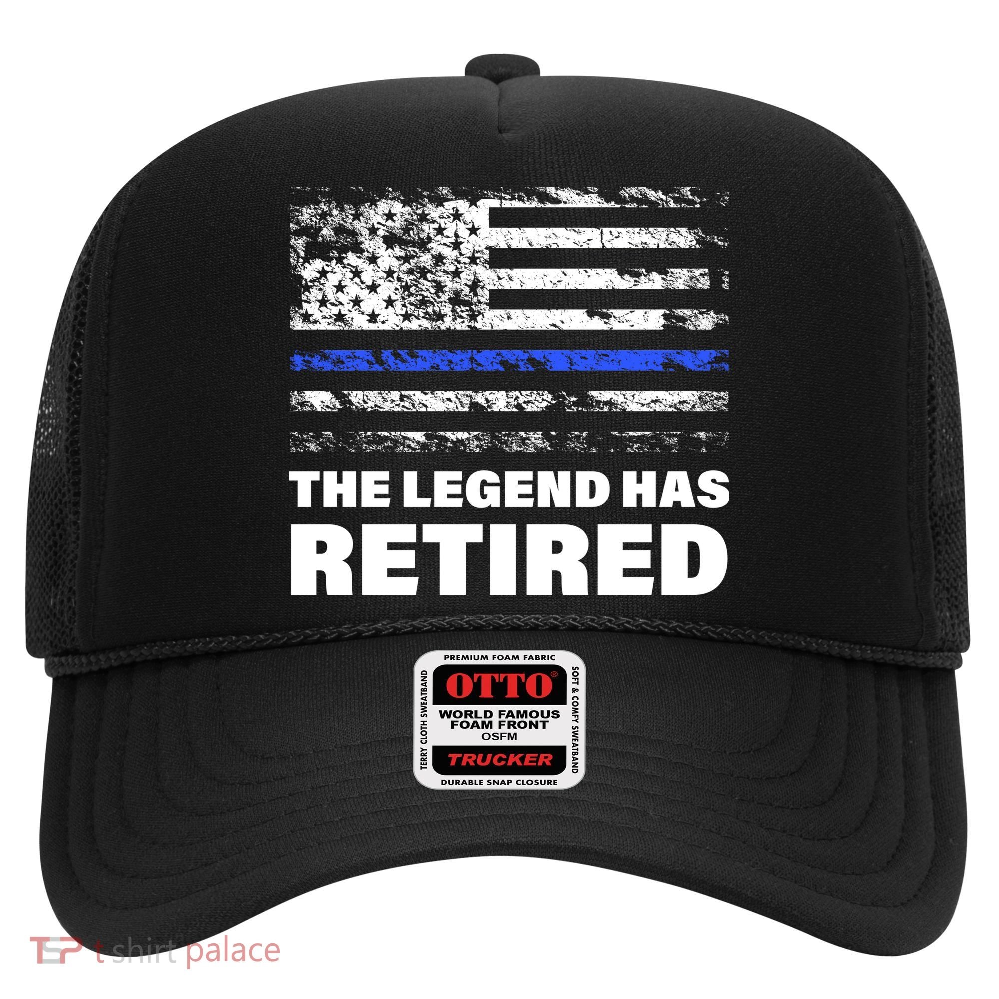 The Legend Has Retired Blue Thin Line Hat
