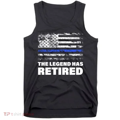 The Legend Has Retired Blue Thin Line Tank Top