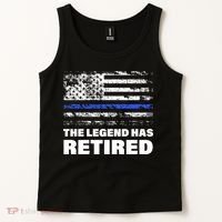 The Legend Has Retired Blue Thin Line Tank Top thumb 2
