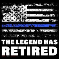 The Legend Has Retired Blue Thin Line Women's Long Sleeve Shirt thumb 2