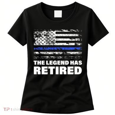 The Legend Has Retired Blue Thin Line Women's T-Shirt