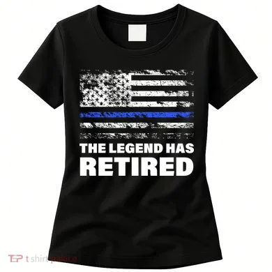 The Legend Has Retired Blue Thin Line Women's T-Shirt