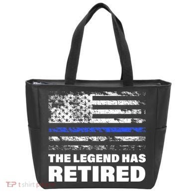 The Legend Has Retired Blue Thin Line Tote Bag