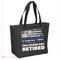 The Legend Has Retired Blue Thin Line Tote Bag thumb 2