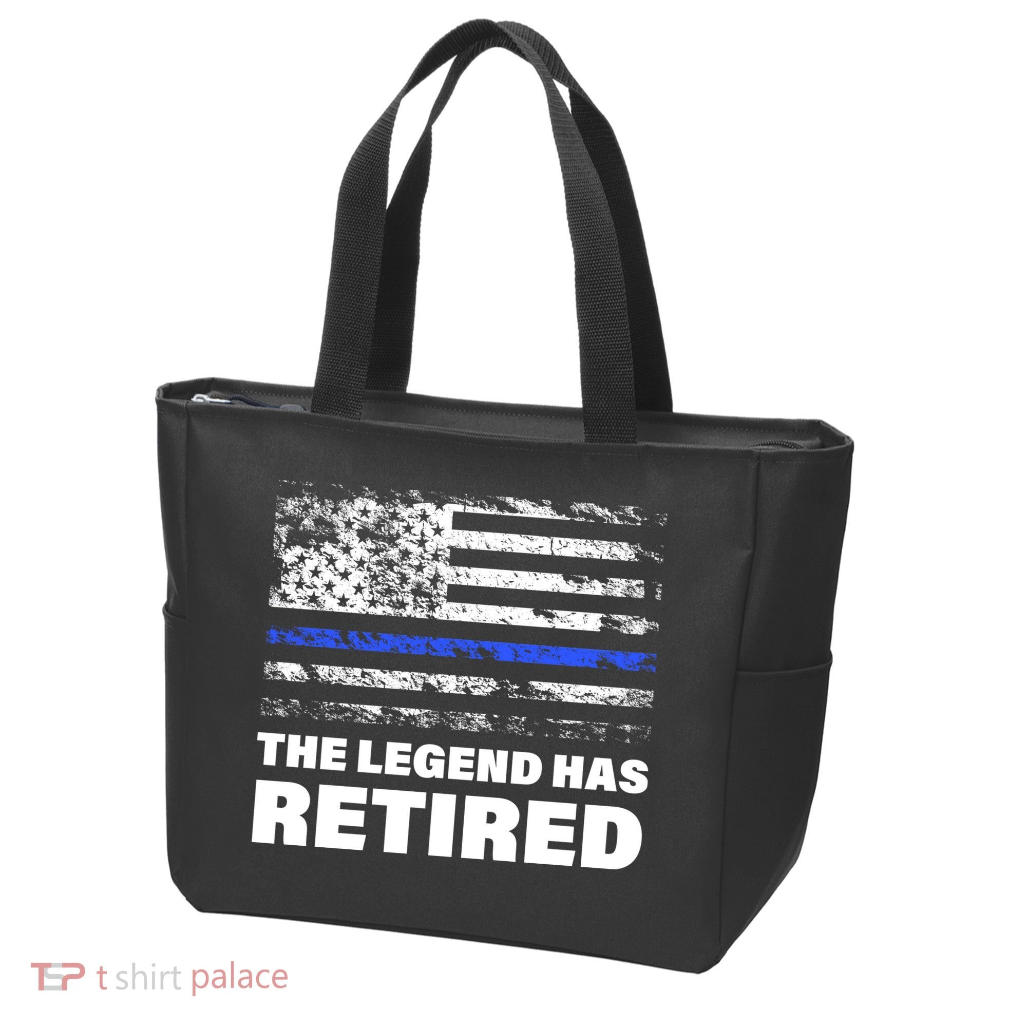 The Legend Has Retired Blue Thin Line Tote Bag