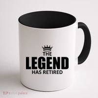 The Legend Has Retired Crown Coffee Mug thumb 1