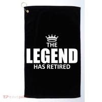 The Legend Has Retired Crown Golf Towel thumb 0