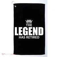 The Legend Has Retired Crown Golf Towel thumb 0