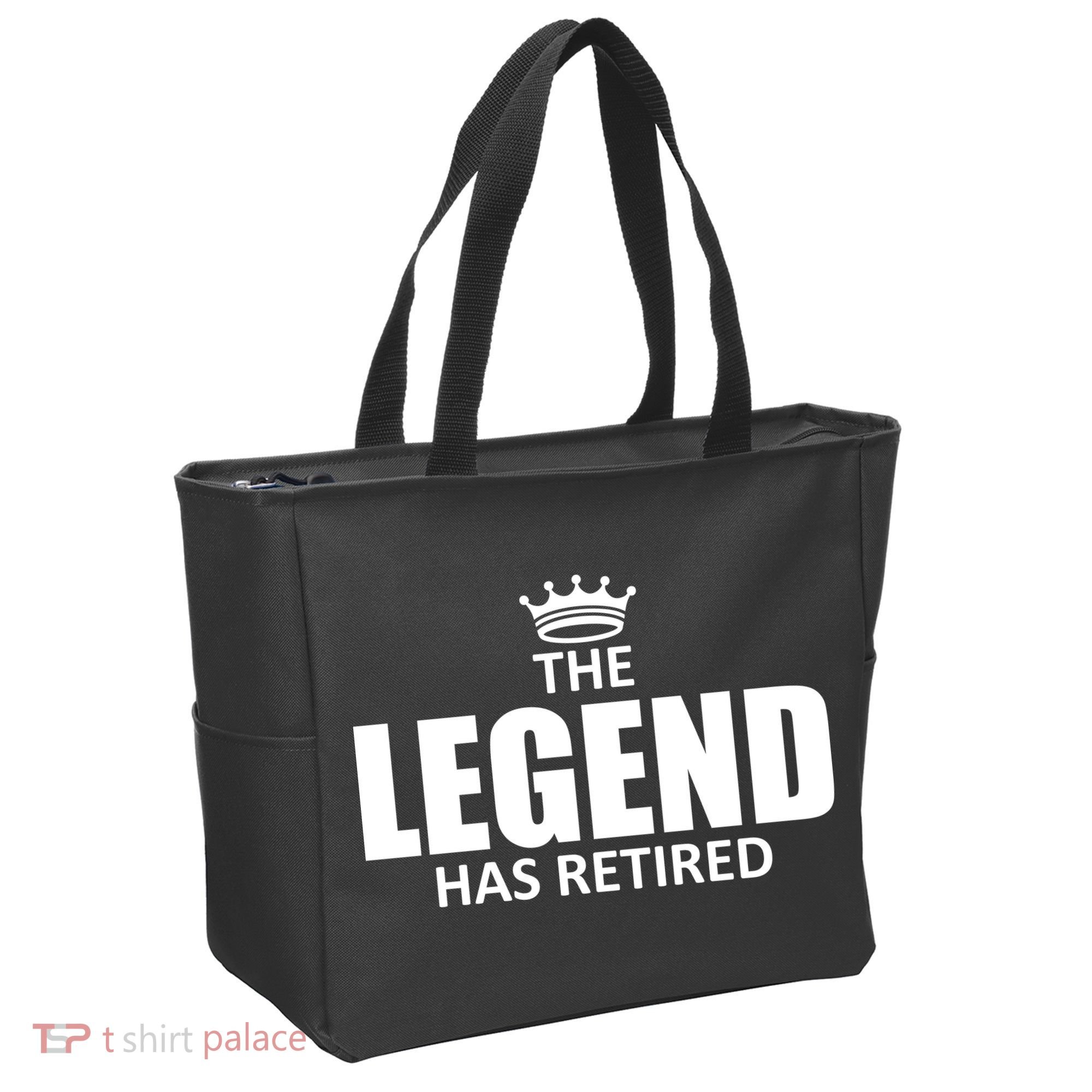 The Legend Has Retired Crown Tote Bag