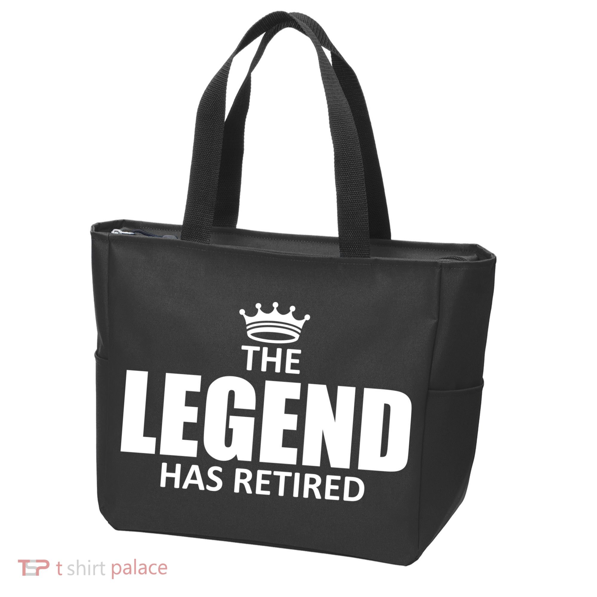 The Legend Has Retired Crown Tote Bag