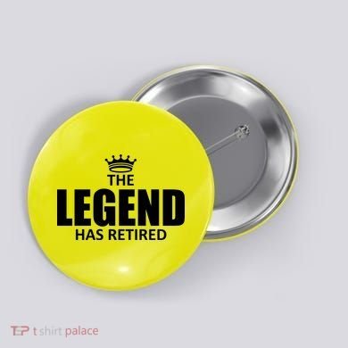 The Legend Has Retired Crown Button