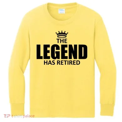 The Legend Has Retired Crown Kids Long Sleeve Shirt