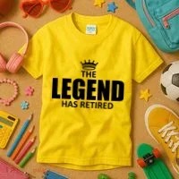 The Legend Has Retired Crown Kids T-Shirt thumb 3