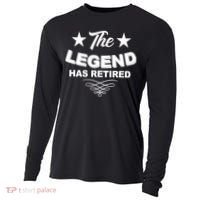 The Legend Has Retired Funny Retirement Gift Cooling Performance Long Sleeve Crew thumb 0