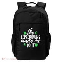 The Leprechauns Made Me Do It Funny Backpack thumb 0