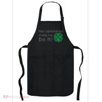 The Leprechauns Made Me Do It Funny Irish Apron thumb 0